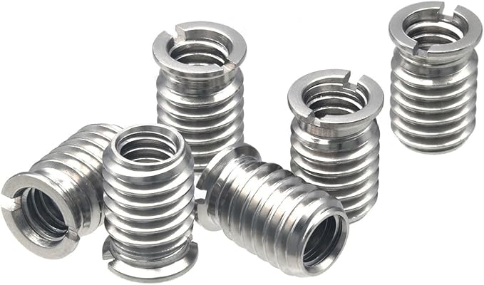 Stainless Steel 1/4"-20 Female to 3/8"-16 Male Convert Screw Adapter 6 Pieces 14mm Height