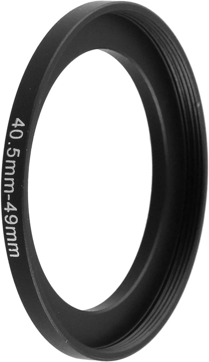 uxcell Filter Ring Step Up Adapter, Metal Camera Lens 40.5mm-49mm Camera Stepping Rings, Aluminum 40.5mm Male 49mm Female Filter Adapter Ring for Camera Lenses Hood, Black