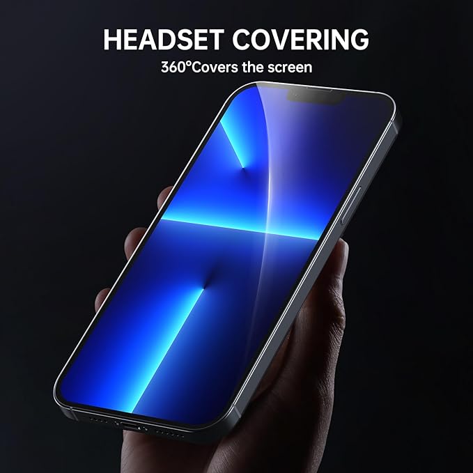 FUNCAT GLOBAL 3 Pack for iPhone 14/iPhone 13/iPhone 13 Pro Tempered Glass Privacy Screen Protector, Dust Free CABIN, Auto Positioning, Bubble Free, Privacy Protection, Easy Installation,9H+ Hardness