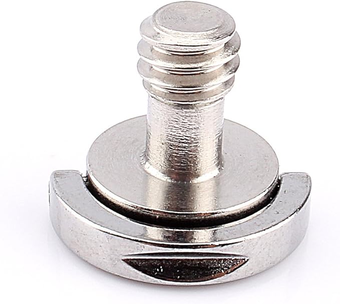Yosoo 2pcs Digital Camera Tripod Quick Release Plate D Ring Captive 1/4"" D-Ring Steel Stainless Screw Connecting Adapter UNC for Camera Tripod Monopod Quick Release Plate (Type 1)