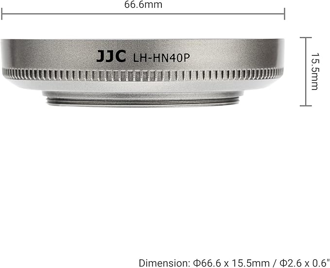 Silver Screw-in Lens Hood Shade for Nikon Z DX 16-50mm f/3.5-6.3 VR Lens on Nikon Z fc Zfc Z50 Replaces Nikon HN-40 Lens Hood Allows to Attach 46mm Filter & Lens Cap