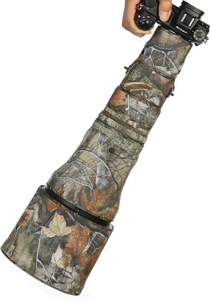CHASING BIRDS Lens Camouflage Waterproof Coat for Nikon Z 800mm f/6.3 VR S Rainproof Lens Protective Cover Version IV (Forest Camouflage, with 1.4X TC)