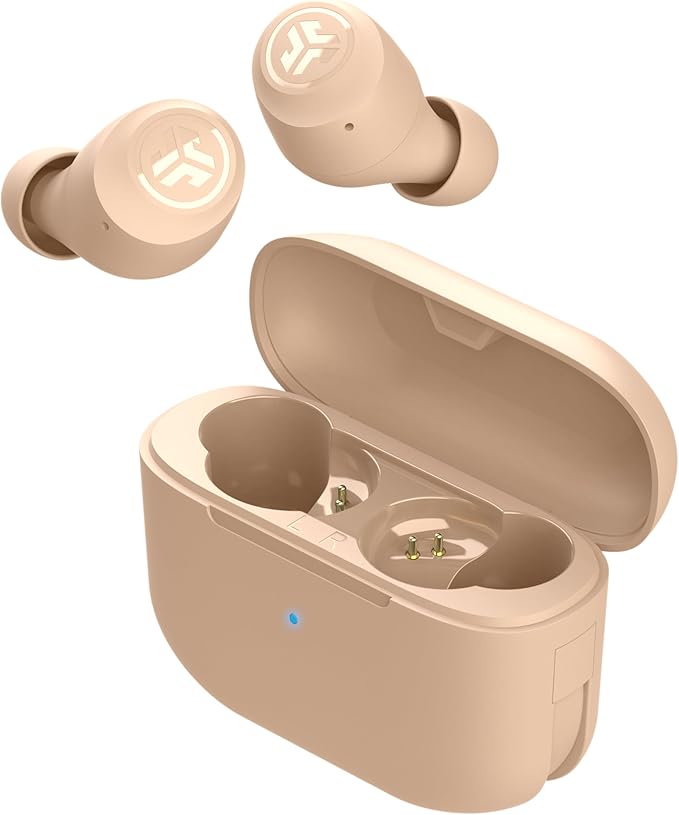JLab Go Air Pop+ Tones True Wireless Earbuds, in Ear Headphones, Bluetooth Earphones, 35H Playtime Ear Buds, Bluetooth Earbuds with Microphone, USB-C Charging Case, Dual Connect, EQ3 Sound, (474 C)