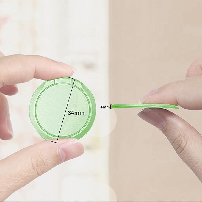 TENOC Phone Grip Sticky 360° Rotation Universal Stand Finger Ring Holder Slim Kickstand for Cell Phone Case, Green