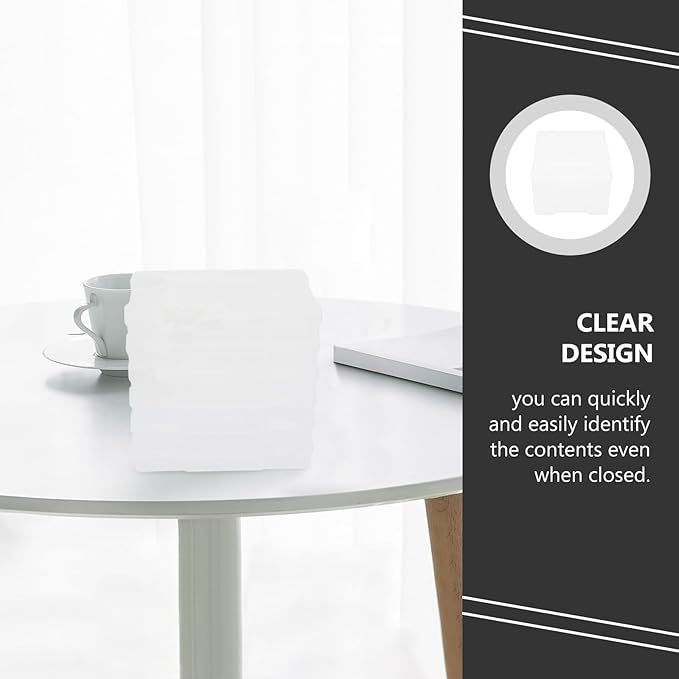 OSALADI Photo Storage Box and Photograph Organizing Case for Home and Office Use, 5X7 Inch Archival Photo Keeper with Lid, Classified Postcard Storage Container