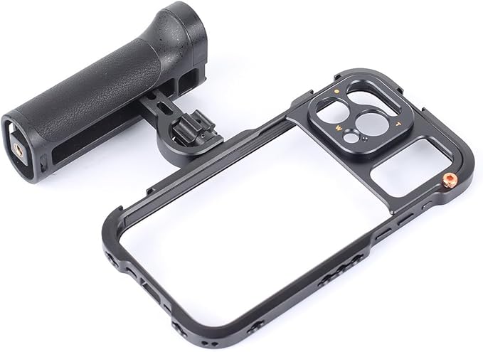 Phone Cage Video Rig for iPhone 15 Pro MAX, Single Handheld Phone Cage Kit, Phone Stabilizer for Video Recording