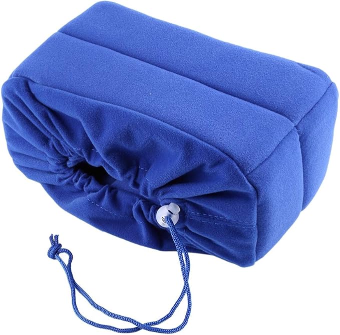 Universal Padded DSLR Camera Insert Bag, Shockproof Camera Sleeve with Adjustable Foam Dividers, Velvet Lined Protective Cover for SLR Cameras and Lenses in Backpacks (Blue)