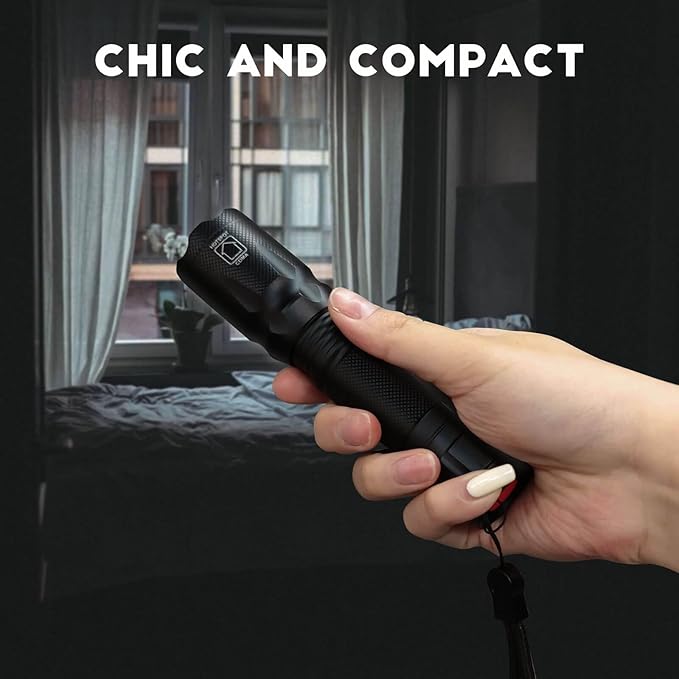 RGBW 4 Modes Flashlight, Red Green Blue White Light Options | Zoomable & Memory Function | Multi-Color Changing | Compact, Weatherproof for Night Vision | No Battery Included