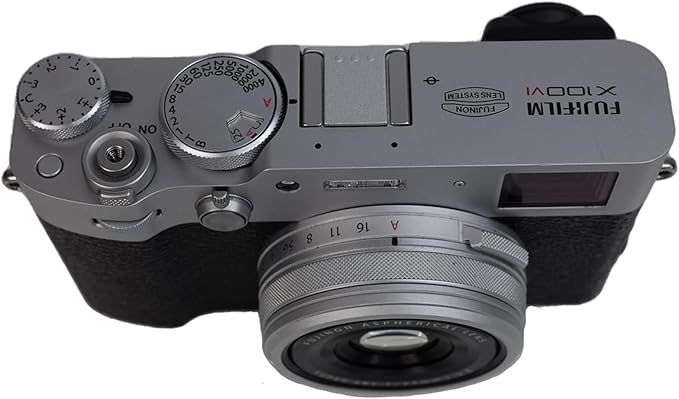 Foto&Tech Metal Hot Shoe Cover Cap Protector Compatible with Fujifilm X100V Camera (Black or Silver) (Silver Hot Shoe Cover)
