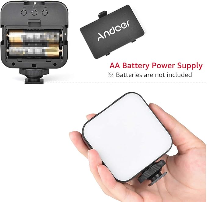 Andoer Smartphone Video Rig with 2pcs LED Video Light, Phone Filmmaking Case, Phone Video Stabilizer Grip Tripod Mount for Videomaker