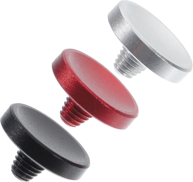 DOITOOL 3pcs Camera Shutter Button Aluminum Alloy Concave Surface Shutter Release Easy Install Camera Accessory