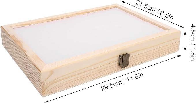 Wooden Film Cassette Display Case - 30 Slot 135 Film Storage Box, Minimalist Dust Proof Organizer for 35mm Camera Film - Solid Wood Photography Collectors Box (11.6x8.5x1.8in)