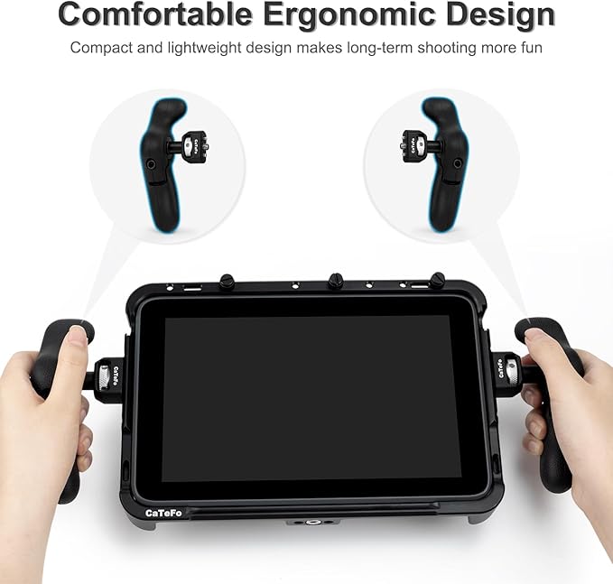 StarGrip Camera Side Handle Grip for DSLR & Mirrorless Cage, 360° Adjustable Ergonomic Handgrip Pair with 1/4” Screw, Compatible with Smartphone Rig, Monitor & Video Camera