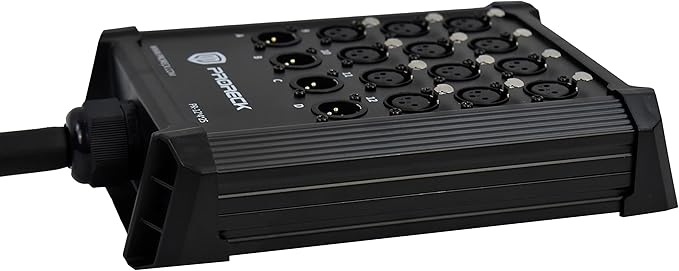 PRORECK 12-Channel Low Profile XLR Send Circuit Board Snake Cables, XLR Splitter Cable for Live, Recording, Stage, Studio, 25 Feet Long (PR-12 * 4 * 25)