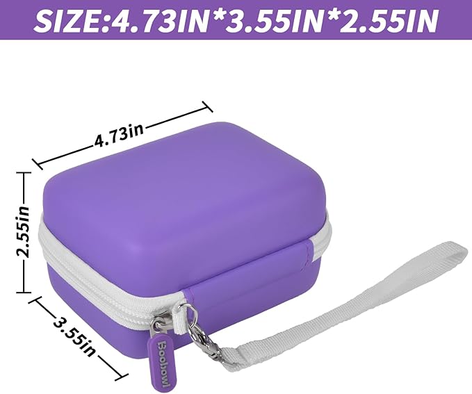 Boobowl Digital Camera Case Compatible with CAMKORY/for Lecnippy/for Lecran/for KODAK PIXPRO/for Qumcou/for WONNIE Point & Shoot Cameras, Small Compact Camera Pouch for SD Card Accessories (Purple)