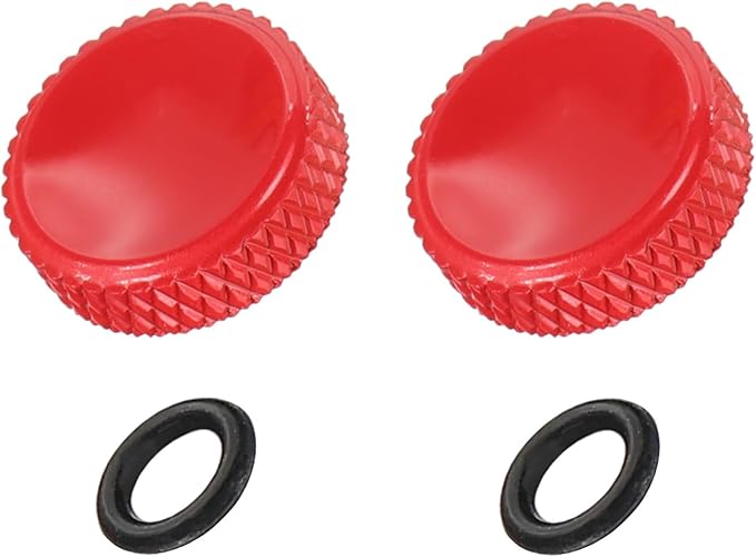 PATIKIL Camera Shutter Button, 2 Pack 12mm Concave Surface Shutter Release Buttons Pure Copper Camera Button for Nikon for Fujifilm for Leica DSLR/SLR, Red