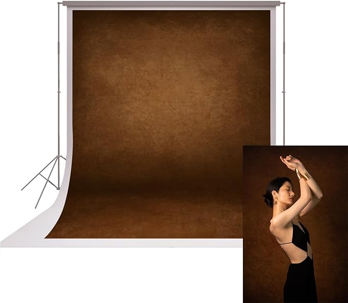 UrcTepics 6x8ft Brown Professional Portrait Backdrop Abstract Textured Backdrops for Photography Vintage Headshot Background