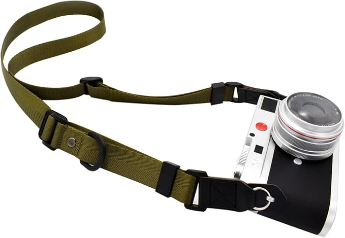 AOLLCCAE Camera Strap, Quick Adjustable Shoulder Sling Camera Neck Shoulder Strap for Leica Fuji Pentax Canon Micro Single and DSLR Camera Green