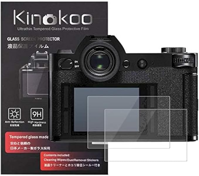 kinokoo Tempered Glass Film for Leica SL Crystal Clear Film Leica SL Screen Protector Bubble-free/Anti-scratch(2 pack)