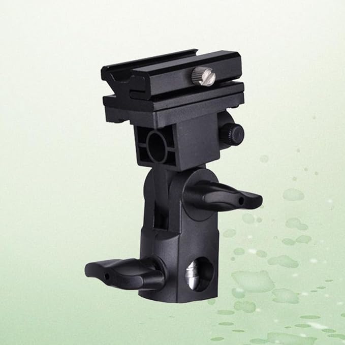 Artibetter DSLR Camera Flash Bracket with Swivel Light Stand Mount Adjustable 180 Pitch Flash Holder with Umbrella Locking Screw for Photography Accessories