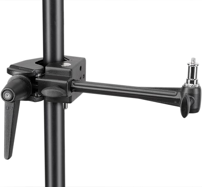 PHOCUS 6" Super Clamp Extension Arm with Universal Adapter Spigot for Mounting Photo Studio Light, Strobe, LED Light or Camera (2 Pack)