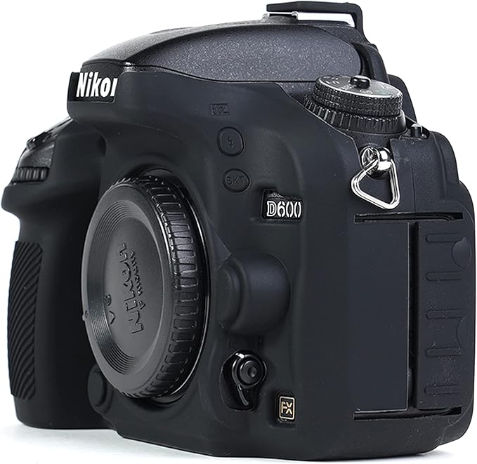 Professional Secure Silicone Camera Cases Bag Housing Rubber Body Skin for Nikon D610 D600 DSLR Camera Protective Case(Black)