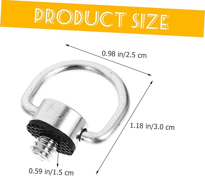 ARTIBETTER Quick Release Plate Screw for Camera 2pcs Stainless Steel Tripod Mounting Plate Screw 1/4-20 Camera d Ring Mounting