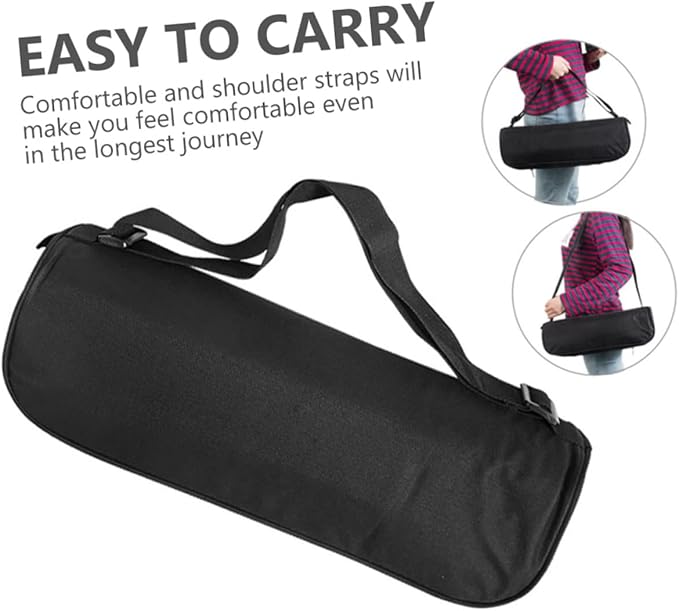 Tripod Carrying Case Padded Nylon Photography Lighting Bag with Shoulder Strap 50cm Portable Organizer for Outdoor Camera Tripods and Light Stands Black