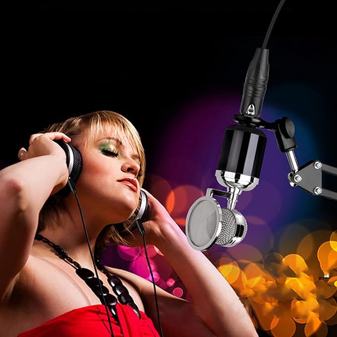 XLR Cables 50 Feet 2 Packs - Premium Balanced Microphone Mic Cord 3 Pin XLR Male to Female 50ft