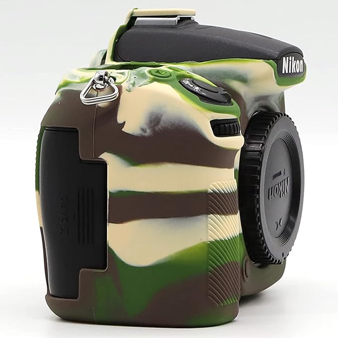 Professional Secure Silicone Camera Cases Bag Housing Rubber Body Skin for Nikon D7000 Digital SLR Camera Protective Case (Army Green)