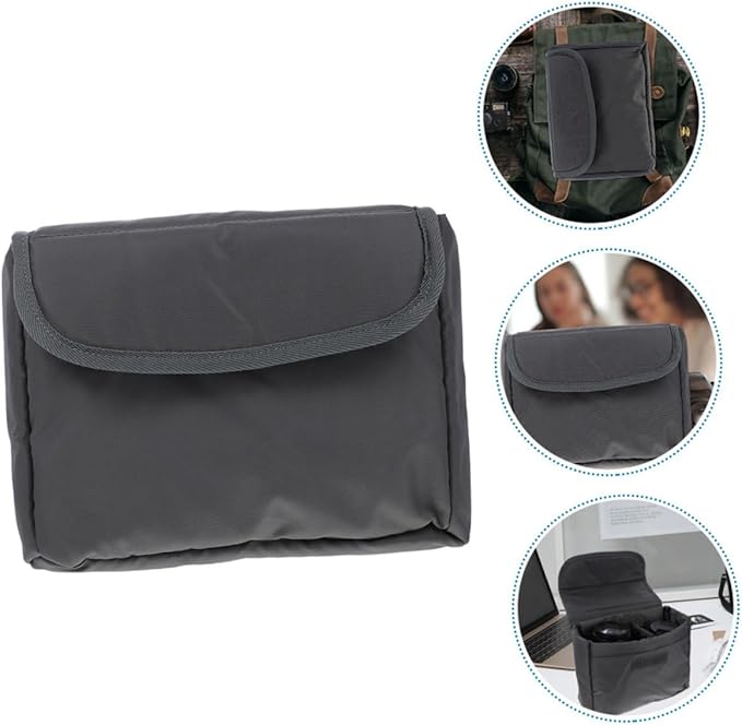 OKUMEYR Padded DSLR Camera Bag Insert with Lens Pouch for Travel and Photography Portable Digital Camera Case Compatible with Backpacks Organizer