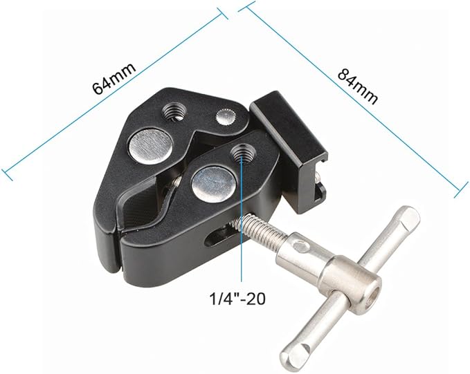 CAMVATE Super Clamp with Cold Shoe Mount for Camera Flash Light Accessories - 1814