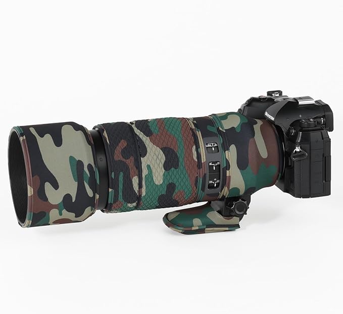 CHASING BIRDS Lens Camouflage Waterproof Coat for Olympus M.ZUIKO Digital ED 50-200mm F2.8 is PRO Rainproof Lens Protective Cover Version IV (Military Green Camouflage, with 1.4X and 2.0X TC)