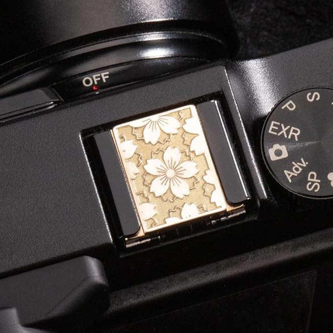 Camera hot Shoe Cover,Sakura Hot Shoe Cover Camera Shutter Button for XE4/XT5/XPRO2/XA7/X100V/X100F/XA5/XE3 (Sakura Style hot Shoe Cover)