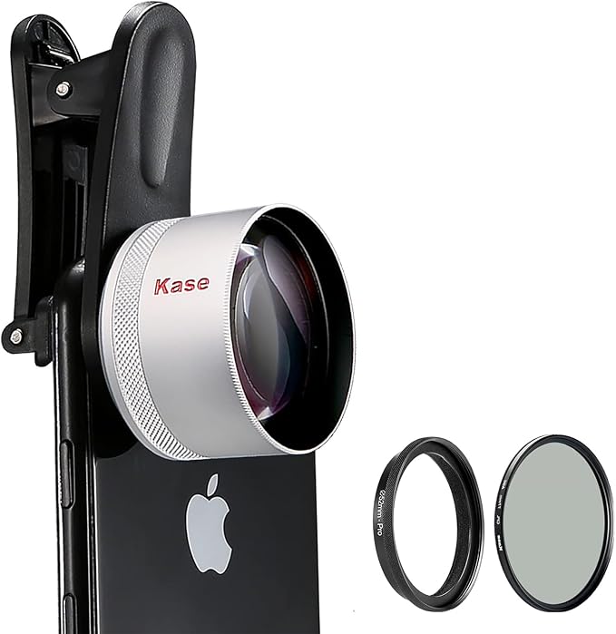 Kase HD Master Macro Lens Pro for iPhone, Professional Macro Phone Lens Kit with Filter Adapter + 52mm CPL Polarizer Filter for iPhone 16 15 14 13 12 11 8 Samsung Android