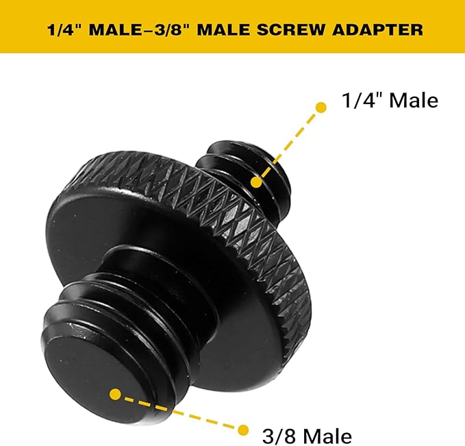 8 Pieces 1/4" & 3/8" Camera Screw Adapter Set Camera Tripod Adapter Cameras Mount Screw for DSLR Flash & Light Stand Mounts Monopod Quick Release Plate