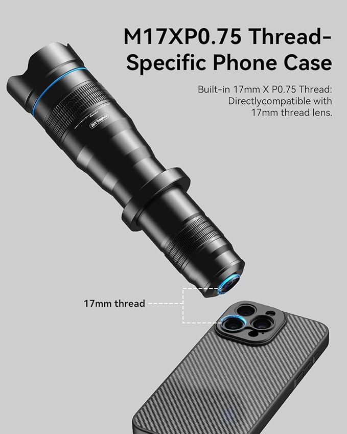 Evil eye 36X Telephoto Lens for iPhone 15, High Power HD Telephoto Phone Lens with Tripod, Phone Lens Attachments for Travel, Concert, Exploration