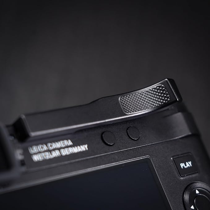 Metal Thumb Up Grip for Leica D-LUX8 DLUX8 Camera, Hot Shoe Thumb Rest Support Grip ，Exclusive Vintage Anti-Slip Pattern, Enhance The camera's Grip Feel (Black)