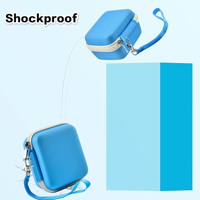 ANKHOH Camera Case for Seckton/for Desuccus/for PROGRACE/for Rindol/for GKTZ/for Dylanto/for GPOSY/for OZMI Digital Camera, Camcorder Storage Box Cable Accessory-Bag Only, Ligh Blue