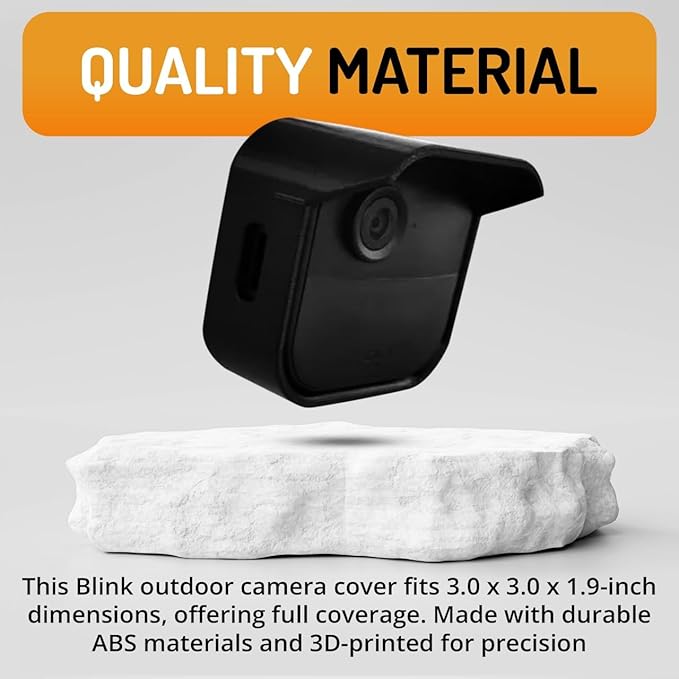 SplashNColor Blink 4 Outdoor Camera Waterproof Cover – Weatherproof Protective Skin Cover for Blink Outdoor 4 – Durable Blink Covers for Outdoors Waterproof - Easy Installation - 2 Pack - Black