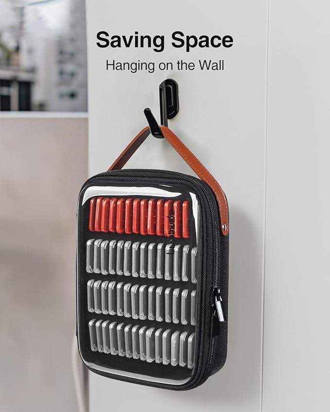 Luxtude SD Card Holder Case, Hard Memory Card Cases, 42 SD Holders, 14 TF Holders, 56 Slots