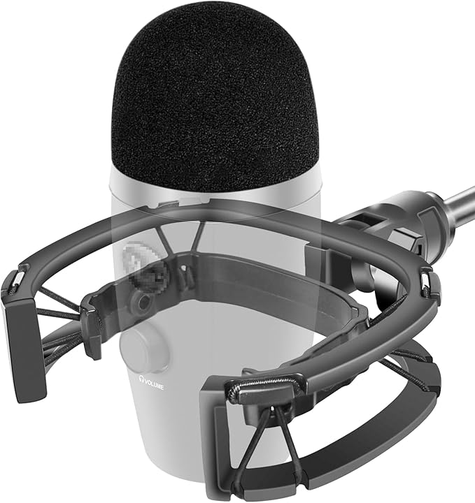 Yeti Nano Shock Mount with Pop Filter, Custom Built for Yeti Nano Mic，Anti-Vibration Suspension Shock Mount Holder Clip Compatible with Blue Yeti Nano Microphones
