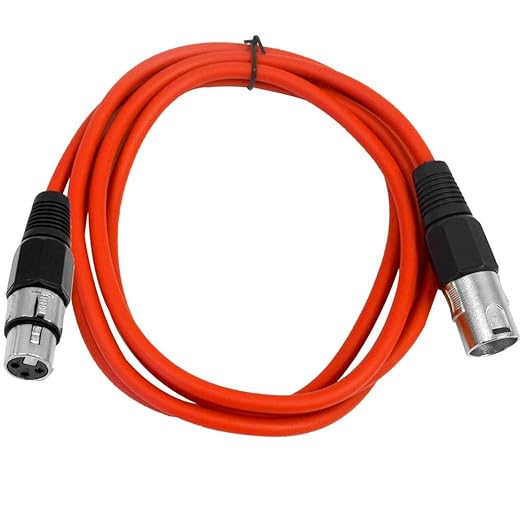 SEISMIC AUDIO - SAXLX-6 - 6 Pack of 6' Multiple Color XLR Male to XLR Female Patch Cables - Balanced - 6 Foot Patch Cords