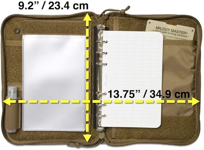 Tactical Notebook Covers | Field Data Cover System | Heavy Duty Zippered Organizer | Fits Notebooks 5” x 7.5” to 5.5” x 8.25"