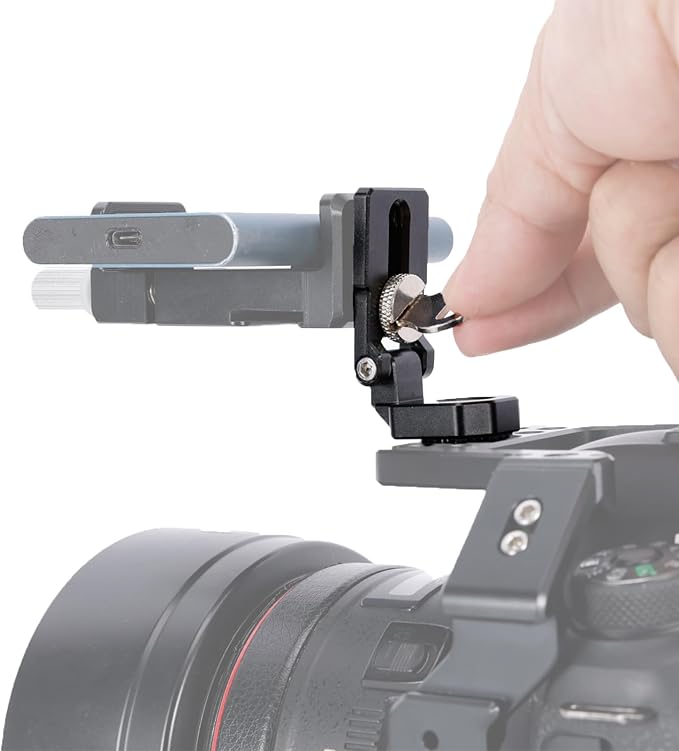 NICEYRIG Right-Angle Bracket Mini L-Shape Mounting Plate for ARRI Thread, 180 Degree Adjustment Video Accessory Expansion Mount for Camera Cheese Plate, T5 T7 SSD Holder, Field Monitor - 603