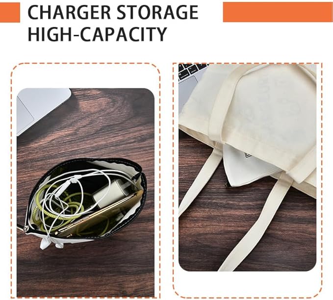 ShiQiao Spl Charging Cable Organiser Bag Funny Travel Makeup Bag Charger Organiser Cosmetic Bags With Zipper Toiletry Pouch for Best Friends Birthday Gifts for Daughter Son Travel Electronics Bags