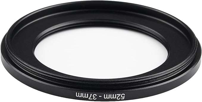 52mm to 37mm Step-Down Ring Filter Adapter,for All Brands UV ND CPL, Metal Ring Step-Down Rings Adapter Filter (52mm-37mm)