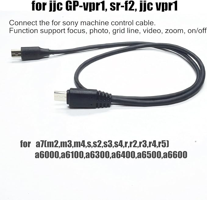 DYTDIEYINGTU JJC Handle Remote Control Cable, 50cm/19.6 inches, USB to Multi USB, for Sony Camera Control, Zoom Function, Compatible with Sony Cameras