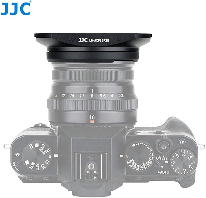JJC Metal Bayonet Lens Hood for Fujinon XF16mmF2.8 R WR Lens, Fujinon XF 16mm F2.8 R WR Lens Hood, Fuji XF 16mm 2.8 Lens Hood, Compatible with FUJIFILM XF 16mm f/2.8 R WR Lens, Slide Design Hood Cap