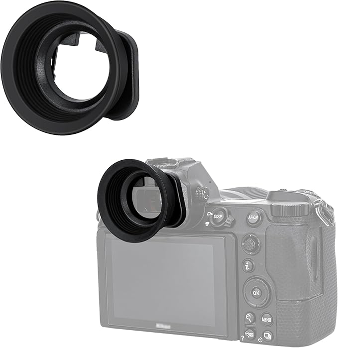 Kiwifotos Soft Round Shape Eyecup Eye Cup Eyepiece for Nikon Z6 III Z6 II Z7 II Z5 II Z6III Z6II Z7II Z5II Z6 Z7 Z5 Mirrorless Cameras, Replace Nikon DK-29 Eyecup, Extended Viewfinder Protection Cover